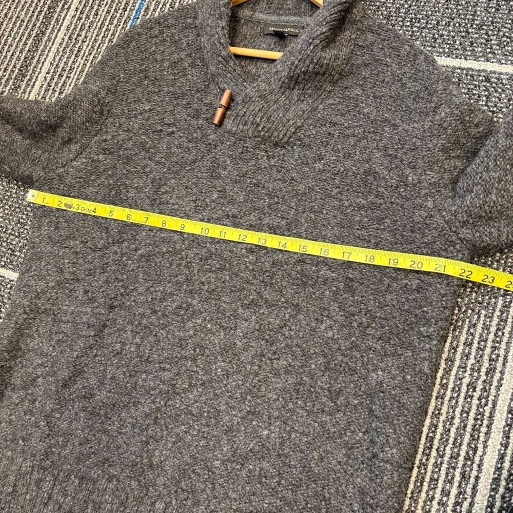 Banana Republic Men’s Large Sweater Cowl Neck Gray - Picture 9 of 12